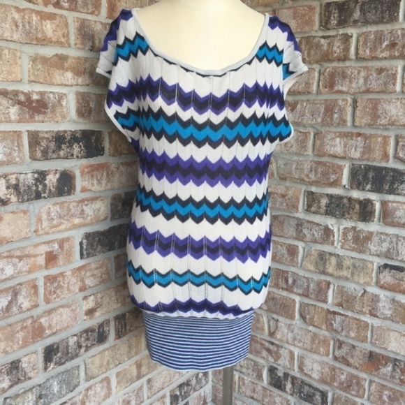 Free People Patterned Sweater Top M - Picture 1 of 5
